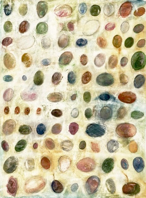 “Eggs” 2003 (watercolor, colored pencil, and graphite on paper, 30 x 22") Private collection.