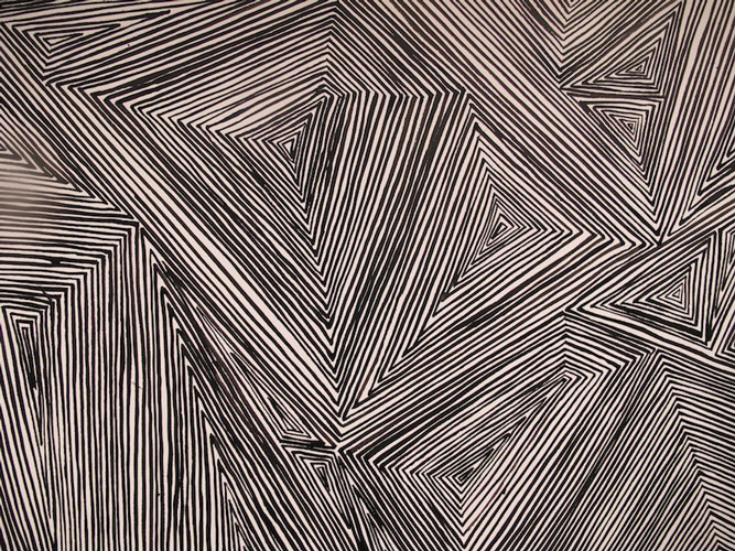 “Puzzle” 2013 detail (India ink on paper [9 sheets], 90 x 126")