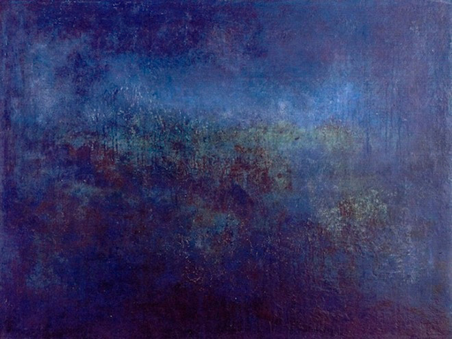 “Blue Night” 1992 (oil on linen, 30 x 40") Private collection.