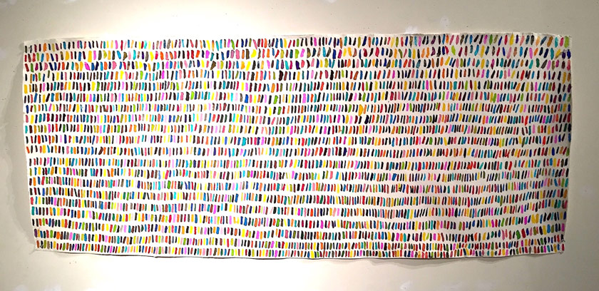 “Tally” 2018 (ink on Japanese paper, 33 x 78")