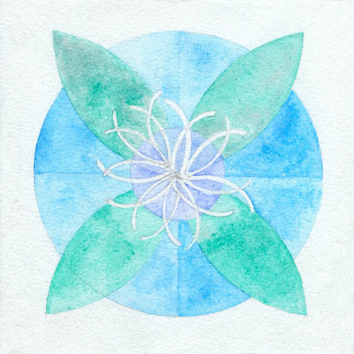 “Lily” 2020 (watercolor on paper, 6 x 6")