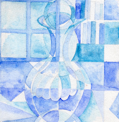 “Carafe” 2020 (watercolor on paper, 6 x 6")